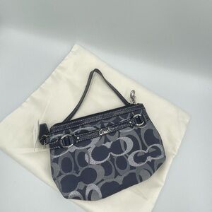 Coach Black and Gray Signature Handbag